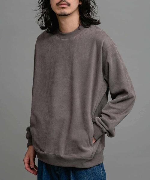 URBAN RESEARCH Sonny Label（アーバンリサーチサニーレーベル）の「フェイクスウェード裏起毛プルオーバー（スウェット・メンズ・チャコールグレー/ブルー/ベージュ系その他・MEDIUM/LARGE/X-LARGE）」の15枚目の写真