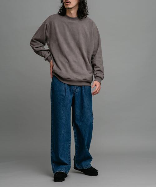 URBAN RESEARCH Sonny Label（アーバンリサーチサニーレーベル）の「フェイクスウェード裏起毛プルオーバー（スウェット・メンズ・チャコールグレー/ブルー/ベージュ系その他・MEDIUM/LARGE/X-LARGE）」の16枚目の写真