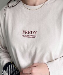 fredy emue | 刺繍微起毛ロンTシャツ(Tシャツ/カットソー)