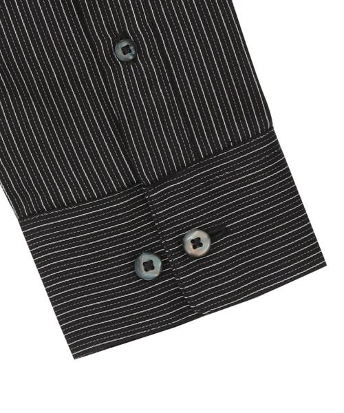 TOKYO SHIRTS（トウキョウシャツ）の「デザインカジュアル長袖シャツ ボタンダウン（ポロシャツ・メンズ・ブラック・L/S/M/LL）」の3枚目の写真