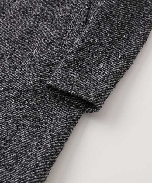 HERNO(ヘルノ)の「HERNO(ヘルノ) メランジツイルドッキングフーデッドコート(ダウンジャケット/コート・メンズ・ブラック・46/48)」の6枚目の写真