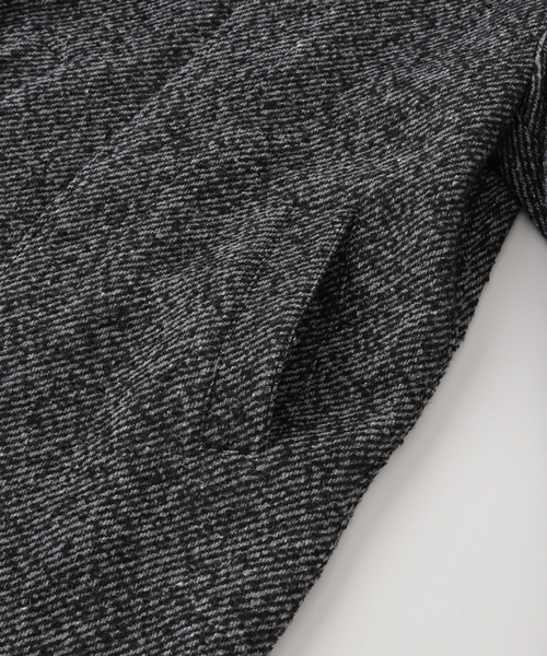 HERNO(ヘルノ)の「HERNO(ヘルノ) メランジツイルドッキングフーデッドコート(ダウンジャケット/コート・メンズ・ブラック・46/48)」の7枚目の写真