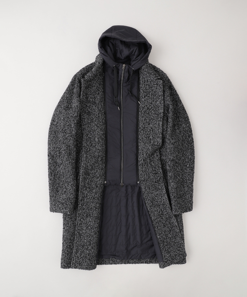 【最高級】ヘルノ HERNO ダウン×ニット 切り替えし ドッキングダウンコート 最高級】ヘルノ HERNO ダウン×ニット 切り替えし ドッキング