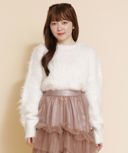 REDYAZEL（レディアゼル）の「シャギーニット（ニット/セーター・レディース・オフホワイト/ブルー/ミント・FREE）」の6枚目の写真