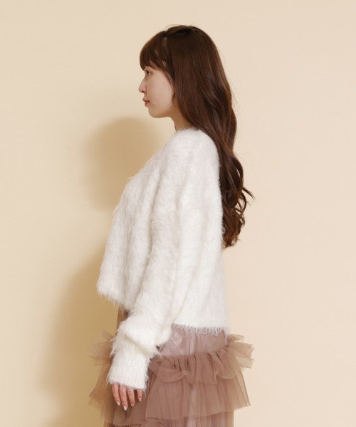 REDYAZEL（レディアゼル）の「シャギーニット（ニット/セーター・レディース・オフホワイト/ブルー/ミント・FREE）」の7枚目の写真