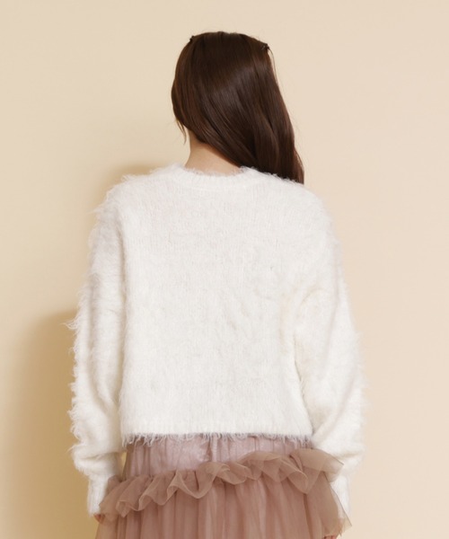 REDYAZEL（レディアゼル）の「シャギーニット（ニット/セーター・レディース・オフホワイト/ブルー/ミント・FREE）」の8枚目の写真