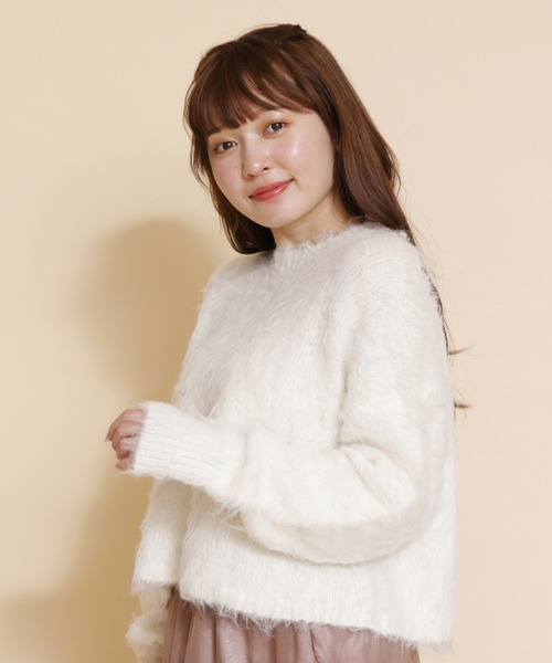 REDYAZEL（レディアゼル）の「シャギーニット（ニット/セーター・レディース・オフホワイト/ブルー/ミント・FREE）」の9枚目の写真