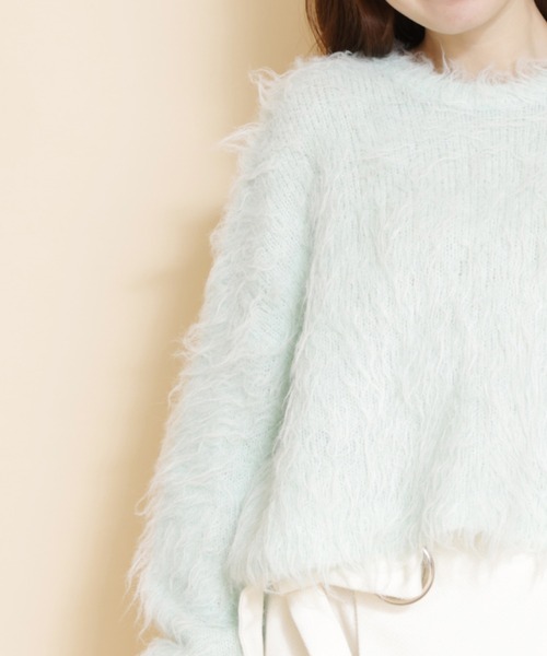 REDYAZEL（レディアゼル）の「シャギーニット（ニット/セーター・レディース・オフホワイト/ブルー/ミント・FREE）」の18枚目の写真