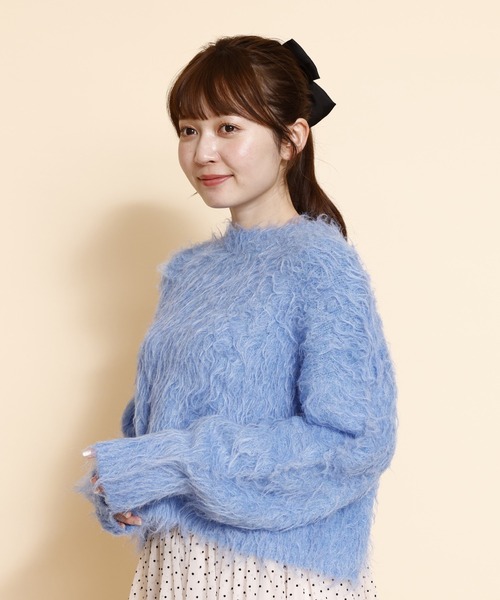 REDYAZEL（レディアゼル）の「シャギーニット（ニット/セーター・レディース・オフホワイト/ブルー/ミント・FREE）」の19枚目の写真