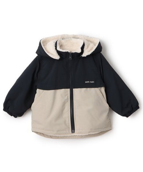 petit main（プティマイン）の「リバーシブル切替ブルゾン（ナイロンジャケット・キッズ・レッド/ベージュ/ネイビー・80ｃｍ/90cm/100cm/110cm/120cm/130cm）」の6枚目の写真