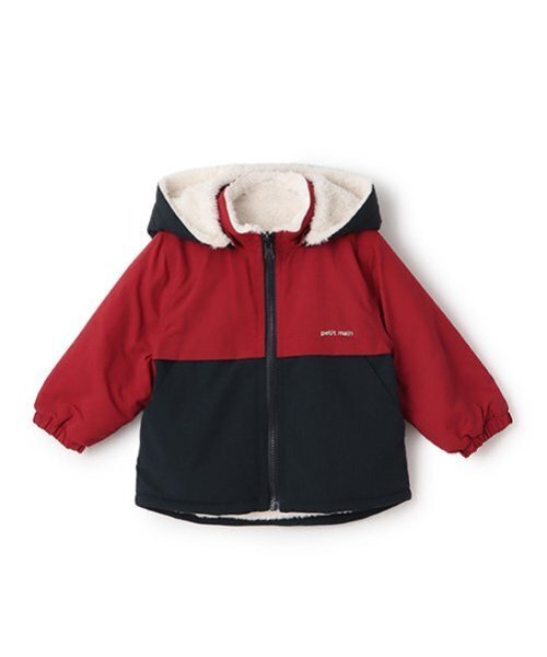 petit main（プティマイン）の「リバーシブル切替ブルゾン（ナイロンジャケット・キッズ・レッド/ベージュ/ネイビー・80ｃｍ/90cm/100cm/110cm/120cm/130cm）」の7枚目の写真