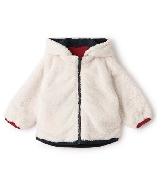 petit main（プティマイン）の「リバーシブル切替ブルゾン（ナイロンジャケット・キッズ・レッド/ベージュ/ネイビー・80ｃｍ/90cm/100cm/110cm/120cm/130cm）」の11枚目の写真