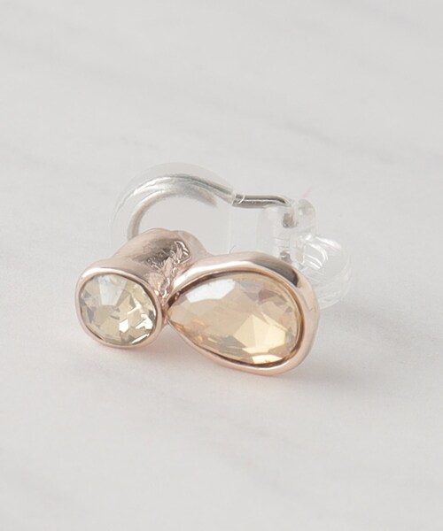 SHOO・LA・RUE（シューラルー）の「【クリップイヤリング】ビジュードロップ型（イヤリング・レディース・ピンクゴールド/ゴールド/シルバー・00）」の5枚目の写真