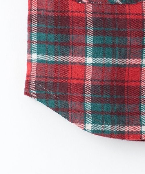 kladskap（クレードスコープ）の「恐竜刺しゅうチェック長袖シャツ（シャツ/ブラウス・キッズ・レッド/ブルー・90cm/100cm/110cm/120cm/130cm）」の15枚目の写真