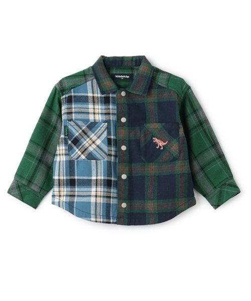 kladskap（クレードスコープ）の「恐竜刺しゅうチェック長袖シャツ（シャツ/ブラウス・キッズ・レッド/ブルー・90cm/100cm/110cm/120cm/130cm）」の22枚目の写真