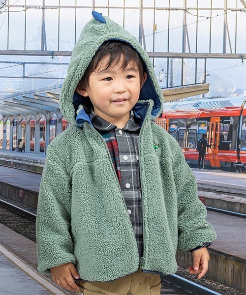 kladskap（クレードスコープ）の「恐竜刺しゅうチェック長袖シャツ（シャツ/ブラウス・キッズ・レッド/ブルー・90cm/100cm/110cm/120cm/130cm）」の5枚目の写真