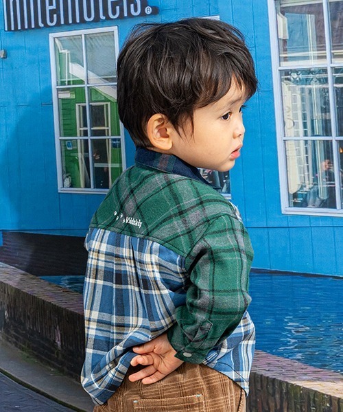 kladskap（クレードスコープ）の「恐竜刺しゅうチェック長袖シャツ（シャツ/ブラウス・キッズ・レッド/ブルー・90cm/100cm/110cm/120cm/130cm）」の7枚目の写真