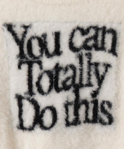 WEGO（ウィゴー）の「WEGO/シャギーロゴコンパクトニット（ニット/セーター・レディース・アイボリー/ピンク・FREE）」の19枚目の写真