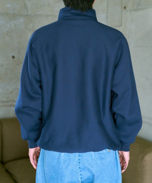 BROKEN BASE(ブロークンベース)の「ドローコードハーフジップスウェット(スウェット・メンズ・オートミール/ネイビー・MEDIUM/LARGE)」の11枚目の写真