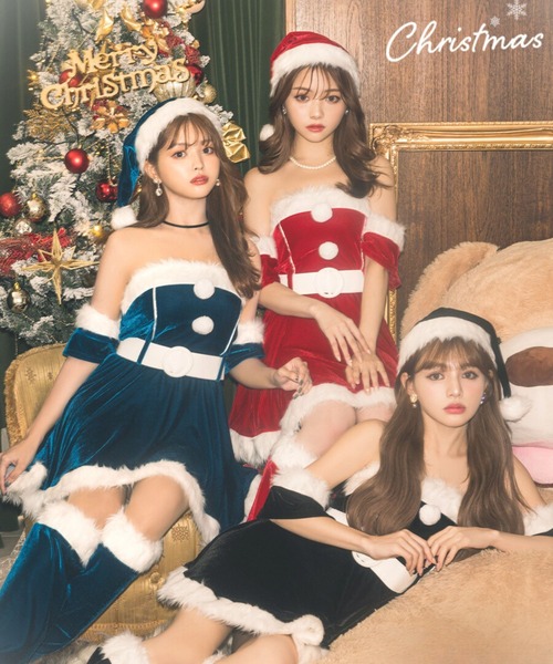 DAZZY（デイジー）の「サンタ コスプレ オフショル風 サンタ 5点セット