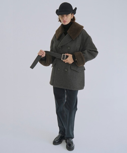 セール】BOA COLLAR MILITARY COAT（ピーコート）｜CLANE