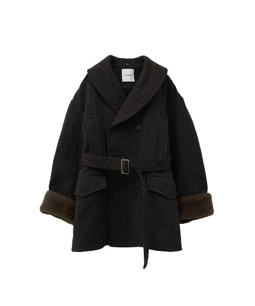 セール】BOA COLLAR MILITARY COAT（ピーコート）｜CLANE