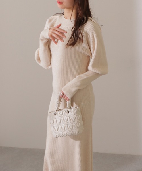 Lace Ladies(レースレディース)の「ソリッドカラー クルーネック リブニット マキシ丈 ワンピース (ワンピース・レディース・ベージュ/ブラウン/ブラック・FREE/S)」の10枚目の写真