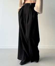 JUNOAH | ウエストホックタックワイドスラックス(スラックス)