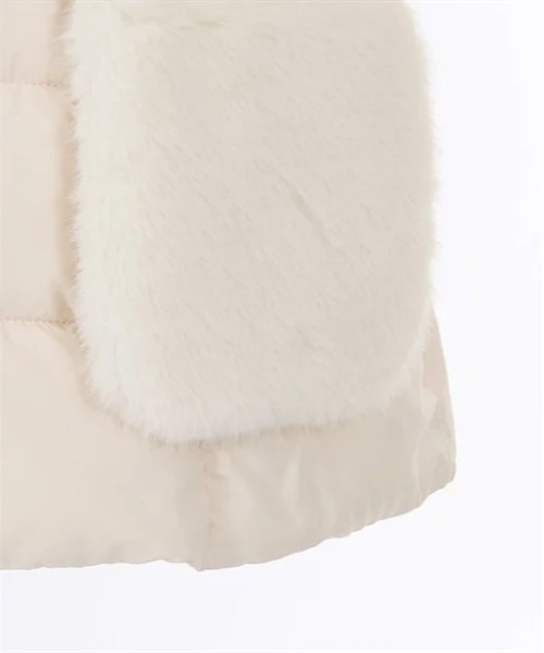 axes femme（アクシーズファム）の「ミドル丈中綿ダウンコート（ダウンジャケット/コート・レディース・キナリ/ブラック・MEDIUM/LARGE）」の7枚目の写真