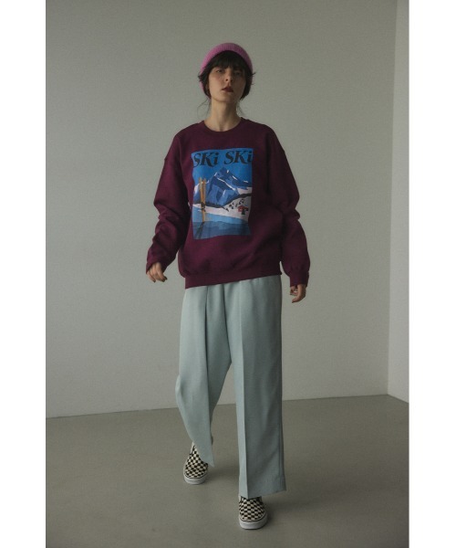 BLACK BY MOUSSY（ブラックバイマウジー）の「ski ski sweat tops(スキースキースウェットトップス)（スウェット・レディース・トップグレー/ボルドー・FREE）」の13枚目の写真