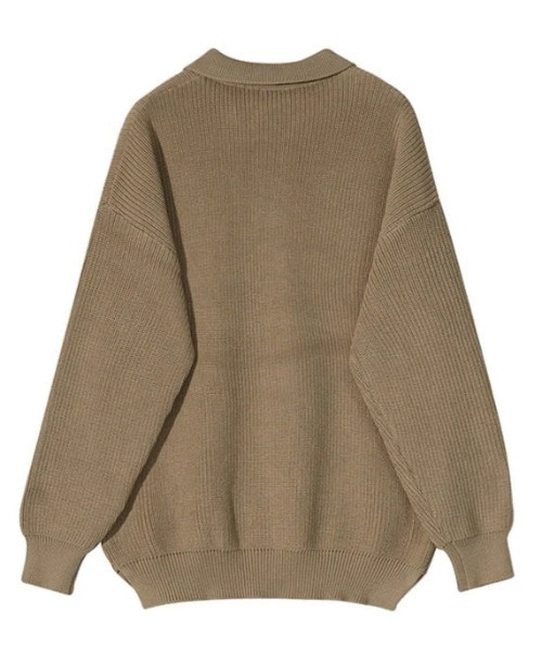 Otte（オッテ）の「バルーンニットポロシャツ（ニット/セーター・メンズ・カーキ・LARGE/MEDIUM/XX-LARGE/X-LARGE）」の6枚目の写真