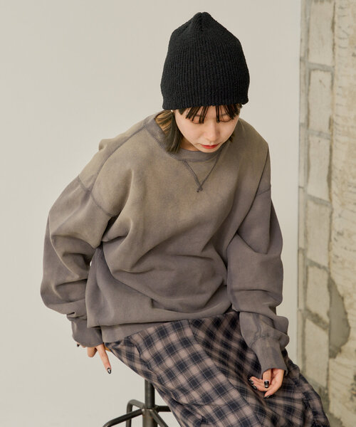 WHIMSIC（ウィムジック）の「【UNISEX】ブークレニットショートビーニー（ハット・レディース・ネイビー/ブラック/チャコールグレー・FREE）」の9枚目の写真
