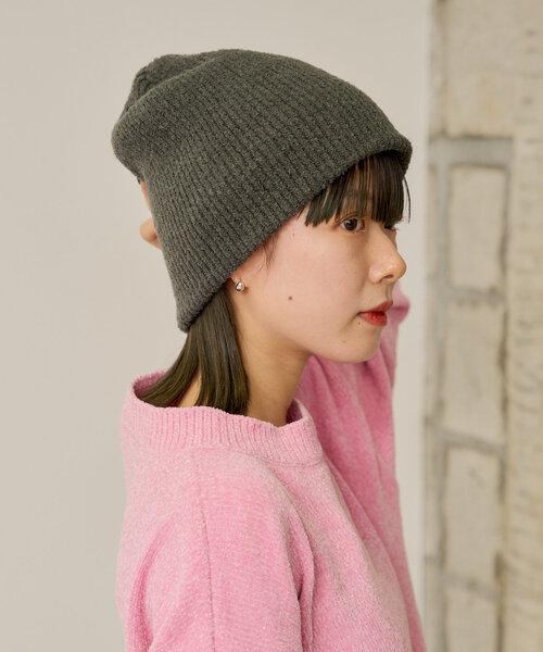 WHIMSIC（ウィムジック）の「【UNISEX】ブークレニットショートビーニー（ハット・レディース・ネイビー/ブラック/チャコールグレー・FREE）」の13枚目の写真