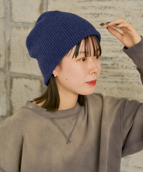 WHIMSIC（ウィムジック）の「【UNISEX】ブークレニットショートビーニー（ハット・レディース・ネイビー/ブラック/チャコールグレー・FREE）」の15枚目の写真