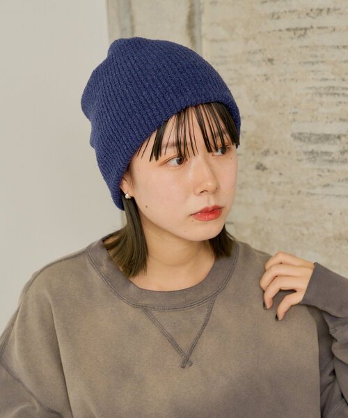 WHIMSIC（ウィムジック）の「【UNISEX】ブークレニットショートビーニー（ハット・レディース・ネイビー/ブラック/チャコールグレー・FREE）」の16枚目の写真
