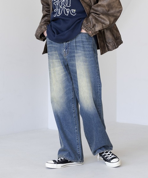 RAGEBLUE(レイジブルー)の「12オンス/ルーズフィットデニムバギーパンツ5P(デニムパンツ・メンズ・ネイビー/ライトブルー/グレー/ブルー/ブラウン/ホワイト・SMALL/MEDIUM/LARGE)」の21枚目の写真