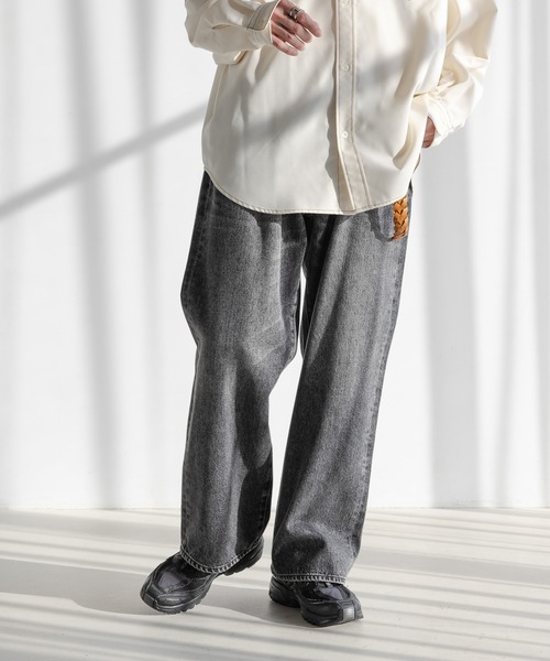 RAGEBLUE(レイジブルー)の「12オンス/ルーズフィットデニムバギーパンツ5P(デニムパンツ・メンズ・ネイビー/ライトブルー/グレー/ブルー/ブラウン/ホワイト・SMALL/MEDIUM/LARGE)」の11枚目の写真