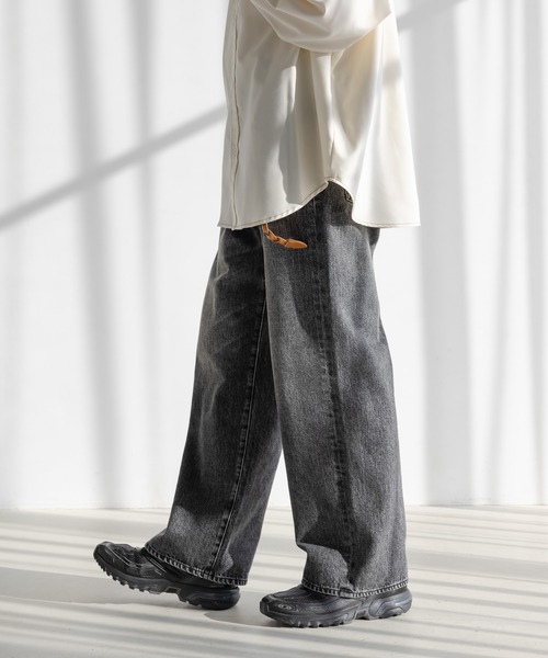 RAGEBLUE(レイジブルー)の「12オンス/ルーズフィットデニムバギーパンツ5P(デニムパンツ・メンズ・ネイビー/ライトブルー/グレー/ブルー/ブラウン/ホワイト・SMALL/MEDIUM/LARGE)」の12枚目の写真