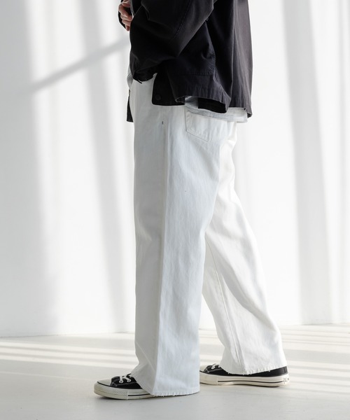 RAGEBLUE(レイジブルー)の「12オンス/ルーズフィットデニムバギーパンツ5P(デニムパンツ・メンズ・ネイビー/ライトブルー/グレー/ブルー/ブラウン/ホワイト・SMALL/MEDIUM/LARGE)」の9枚目の写真