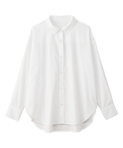 Viola e Viola(ヴィオラエヴィオラ)の「イージーケアゆったりシャツ(シャツ/ブラウス・レディース・グリーン系その他/ブルー系その他/ホワイト・M/L/LL/3L/4L/5L)」の4枚目の写真