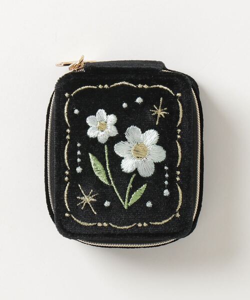 キルティング/ミニハート/ベロア×フラワー刺繍/ベロア×リボン