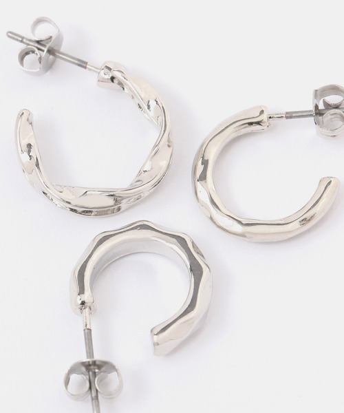 FOREVER 21（フォーエバー トゥエンティーワン）の「6セットシンプルピアス（ピアス（両耳用）・レディース・シルバー・FREE）」の3枚目の写真