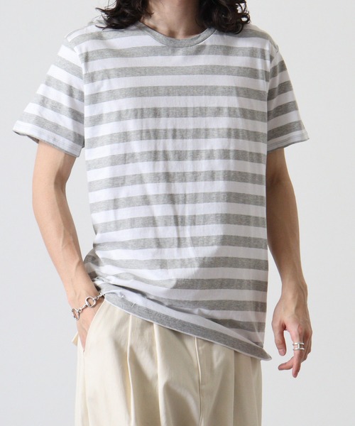 TRUSS(トラス)の「TRUSS ボーダーTシャツ(Tシャツ/カットソー・メンズ・ホワイト系/グレー系/ホワイト×ブラック/ホワイト×ネイビー・XL/S)」の21枚目の写真