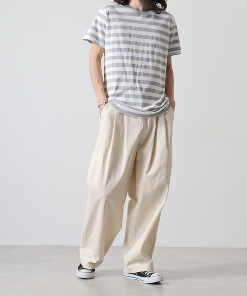 TRUSS(トラス)の「TRUSS ボーダーTシャツ(Tシャツ/カットソー・メンズ・ホワイト系/グレー系/ホワイト×ブラック/ホワイト×ネイビー・XL/S)」の22枚目の写真