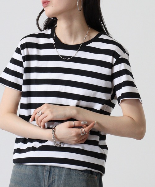 TRUSS(トラス)の「TRUSS ボーダーTシャツ(Tシャツ/カットソー・メンズ・ホワイト系/グレー系/ホワイト×ブラック/ホワイト×ネイビー・XL/S)」の12枚目の写真