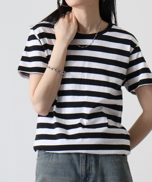 TRUSS(トラス)の「TRUSS ボーダーTシャツ(Tシャツ/カットソー・メンズ・ホワイト系/グレー系/ホワイト×ブラック/ホワイト×ネイビー・XL/S)」の13枚目の写真