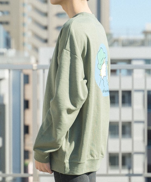MODISH GAZE(モディシュガゼ)の「【MODISH GAZE】バックプリント ビッグスウェットトレーナー(CP)(スウェット・メンズ・ブラック/ダークカーキ/オフホワイト・L/M)」の11枚目の写真