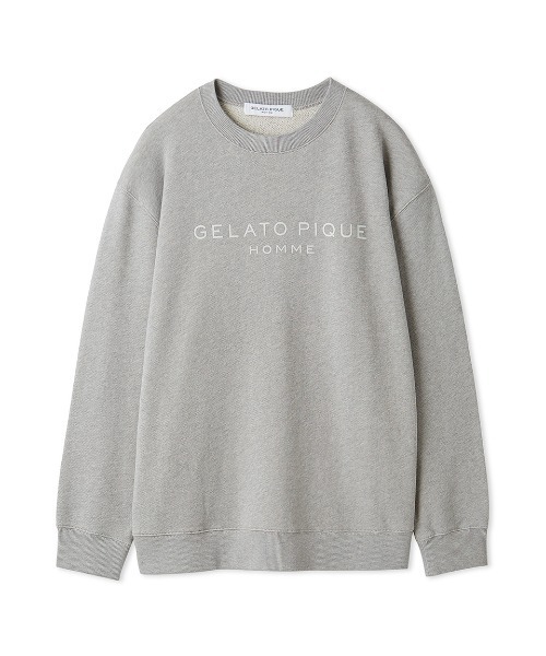 ジェラートピケオム　UNISEX リサイクルコットン裏毛プルオーバー　トレーナー ONLINE限定】【HOMME】コットン裏毛プルオーバー（ルームウェア