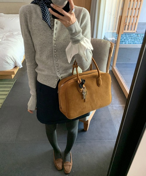 MEMECLE（メメクル）の「【 MEMECLE / メメクル 】フロントボタンニットカーディガン（カーディガン/ボレロ・レディース・ピンク/グレー・FREE）」の4枚目の写真