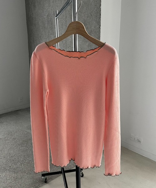 Doux archives(ドゥアルシーヴ)の「メローリブニット(ニット/セーター・レディース・ネイビー/ミント/ピンク・FREE)」の8枚目の写真